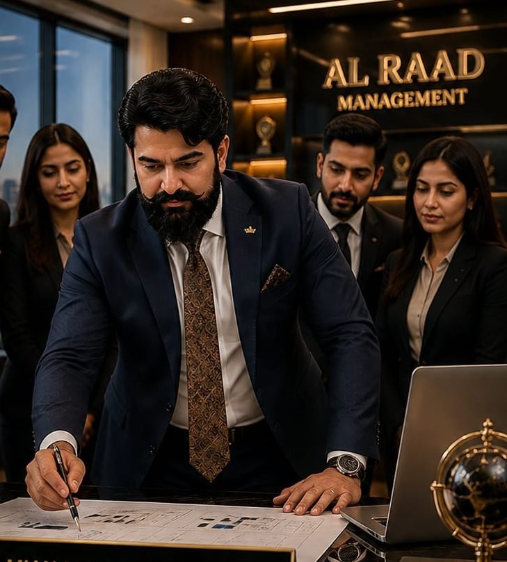 Al Raad Management leadership team in a strategy meeting